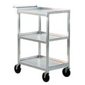New Age 1440 Aluminum 3 Solid Shelves Utility Bus Cart w/ 350 lbs. Capacity 1 image