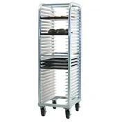 New Age 4330 Lifetime Series 30 Pan Mobile End Load Aluminum Bun / Sheet Pan Rack 2 image