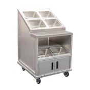 New Age 54084 Flavor Station Aluminum Mobile Condiment Cart 1 image