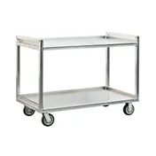 New Age 97178 Aluminum 2-Shelf Correctional Utility Cart w/ 1500 lbs. Capacity 1 image