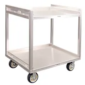 New Age 97179 Aluminum 2-Shelf Correctional Utility Cart w/ 1500 lbs. Capacity 1 image