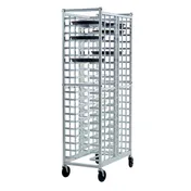 New Age 97721 40 Slot Aluminum Mobile Universal Pizza Pan Rack for 12"-16" Pans 1 image