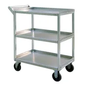 New Age 97769 Aluminum 3-Shelf Correctional Utility Cart w/ 550 lbs. Capacity 1 image
