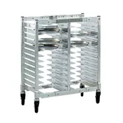 New Age NS600A 26 Slot Aluminum Mobile Universal Pizza Pan Rack for 10"-16" Pans 1 image