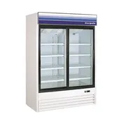 Norpole NPGR2 53" 2-Section Sliding Glass Door Merchandiser Refrigerator in White, 45 cu. ft. 1 image