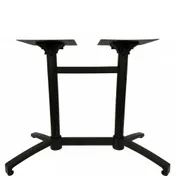 Oak Street B1936F-STD Adjustable Height Aluminum Restaurant Table Base, Black Finish, 37.2in Wide 1 image