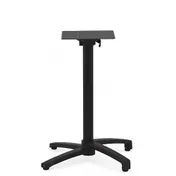 Oak Street B2626F-STD 26x26" Aluminum Table Base, Black Finish, 3" Column, Adjustable Height 1 image