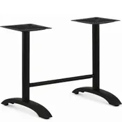 Oak Street B3023F-STD Adjustable Height Aluminum Restaurant Table Base, Black Finish, 30.7in Leg Span 1 image