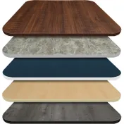 Oak Street CTM4242-1 42" X 42" Laminate Table Top, T-Mold Edge 1 image