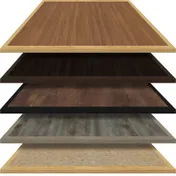 Oak Street INLY2496 Rectangular Laminate Table Top, 24" x 96", 1-1/4" Thick, Wood Edge 1 image