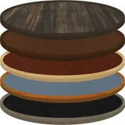 Oak Street INLY24R Round Laminate Table Top, 24" Dia., 1-1/4" Thick, Wood Edge 1 image