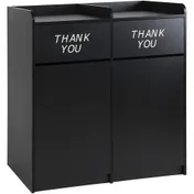 Oak Street M8530 Trash Receptacle, 44" x 25-1/8" x 44"H, 25 Gal, Plastic Laminate, Front Swing Door 1 image