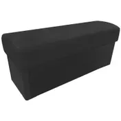 Oak Street OLIN60 60" Backless Bench, Upholstered Seat, Black Vinyl Toe Kick, 19"H 1 image