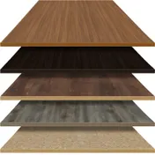 Oak Street OLWE2442 Rectangular Laminate Table Top, 24" x 42", Wood Edge, Industrial Grade 1 image