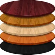 Oak Street PEM24R - Round Solid Maple Wood Table Top, 24 Inch Diameter, 1.25 Inch Thick, Continuous Pattern Plank, Kiln Dried 1 image