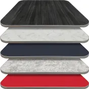 Oak Street RT3060 Rectangular Retro Laminate Table Top, 30x60, T-Mold Edge, Industrial Grade Particle Board 1 image