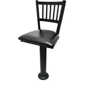 Oak Street SL6090 Swivel Bar Stool - Slat Back, Black Powder Coat, 51 Ball Bearings, 2.5mm Steel Column 1 image