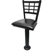 Oak Street SL6163 Swivel Bar Stool, Window Pane Metal Back Pedestal Base, 51 Ball Bearings, 2.5mm Steel Column 1 image