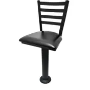 Oak Street SL6301 Swivel Bar Stool - Ladder Back, Powder Coat, 2.5mm Steel Column, 51 Ball Bearings 1 image