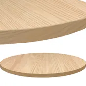 Oak Street WDL36R-CC - 36" Round Woodland Table Top, 1" Red Oak Faced, 1-5/8" Solid Wood Dropped Edge, Clear Coat, Made in USA 1 image