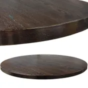 Oak Street WDL36R-DW 36" Round Woodland Table Top, 1" Red Oak Faced, 1-5/8" Solid Wood Dropped Edge, Dark Walnut Finish, Made in USA 1 image