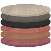 Oak Street WDL60R Round 60" Oak Woodland Table Top, 1" Red Oak Faced Core, 1-5/8" Solid Wood Dropped Edge, Eased Edge Profile, Made in USA 1 image