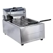 Omcan USA 39371 Full Pot Countertop Electric Fryer w/ 13.23 lbs Capacity, 2 Baskets, 220V/60/1 1 image