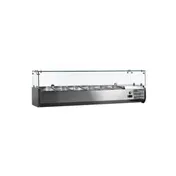 Omcan USA 41937 59" (Rs-Cn-0006-P) Refrigerated Topping Rail, 6 Pan Capacity 1 image