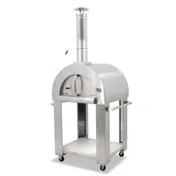 Omcan USA 43113 Wood / Coal / Gas Fired Pizza Oven w/ Brick Deck, Removable Door 1 image