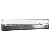 Omcan USA 46680 78" (Rs-Cn-0004-P) Refrigerated Topping Rail, 4 Pan Capacity 1 image