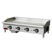 Omcan USA 47373 48" Countertop Thermostatic Gas Griddle, 1" Steel Plate, 112.000 BTU 1 image