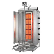 Omcan USA 49162 51" Gas Gyro Machine, 264.5 lbs, (5) Individual Controlled Infrared Burners 1 image