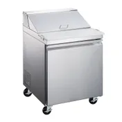 Omcan USA 50045 27" One Section Sandwich / Salad Prep Table w/ 1 Door, 6 Pans 1 image