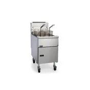 Pitco SE18 19" Floor Model Electric Full Pot Fryer w/ 90 lbs Capacity, 2 Twin or 1 Full Baskets 6 image