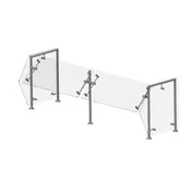Premier Metal & Glass FM1R-A Choice Adjustable Self-Service Sneeze Guard 1 image