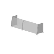 Premier Metal & Glass FM1S 1Guard Fixed Full-Service Sneeze Guard 1 image