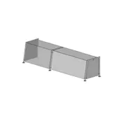 Premier Metal & Glass FM2S 1Guard Fixed Full-Service Sneeze Guard 1 image