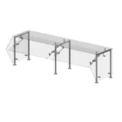 Premier Metal & Glass TM2N-A Choice Adjustable Dual-Service Sneeze Guard 1 image