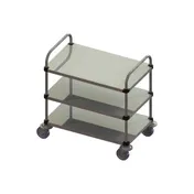 Piper Products 715-3 Stainless Steel 3 Shelves Utility Cart  1 image