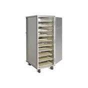 Piper Products AD-20 Aluminum Enclosed Meal Delivery Cart w/ 20 Tray Capacity 1 image