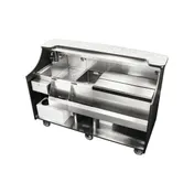 Perlick MOBS-66TS-S 66" Stainless Steel Mobile Bar with Ice Chest and Sink 4 image