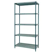Quantum WR63-2124WPM-5 Wire Plastic Mat Shelving Unit, Stationary, 5-Tier 1 image