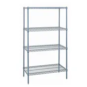 Quantum WR74-3060GY NSF 4 Shelf Gray Epoxy Wire Shelving Starter Kit - 60" x 30" x 74" 1 image