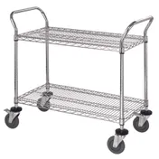 Quantum WRC-2136-2 Wire Utility Storage Cart with 2 Shelves 1 image
