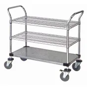 Quantum WRC-2148-3CG Utility Bussing Rolling Cart - 48"W x 21"D x 37-1/2"H 1 image