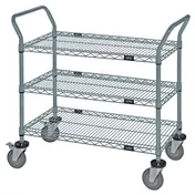 Quantum WRC-2430GY-3 Utility Storage Cart with Wheels, Gray Epoxy  1 image