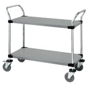Quantum WRSC-1860-2SS Stainless Steel Utility Cart with 2 Solid Shelf 1 image