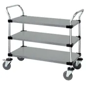 Quantum WRSC-1860-3SS Stainless Steel Utility Cart with 3 Solid Shelf 1 image