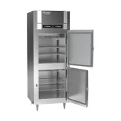 Victory RFSA-1D-S1-EW-HD-HC 31" 1-Section Reach-In Refrigerator Freezer Combo w/ 2 Half Solid Doors, Aluminum Interior 4 image
