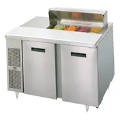 Randell 9210-513 48" 2-Door Sandwich and Salad Prep Table, 8 Pans, Stainless Steel 1 image